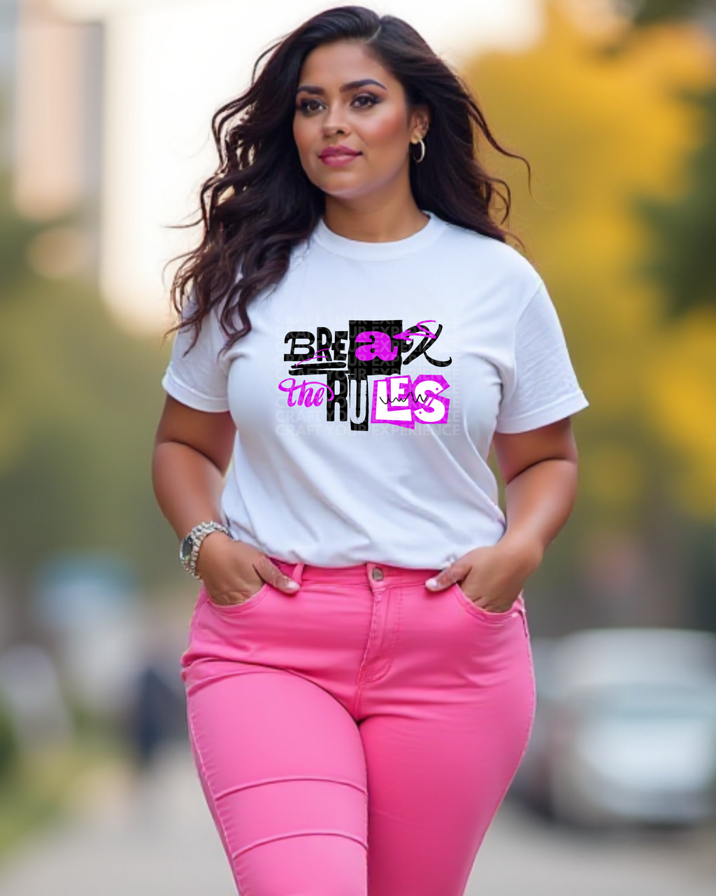 Break the Rules PNG, Bold Crafting Quote Design, Cricut Sublimation File, Craft Room Wall Art Digital PNG