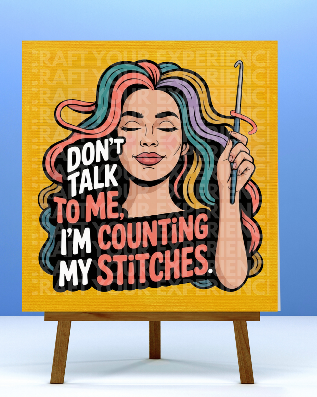 Crochet Stitches PNG, Don’t Talk To Me I’m Counting My Stitches, Crochet Lady Clipart