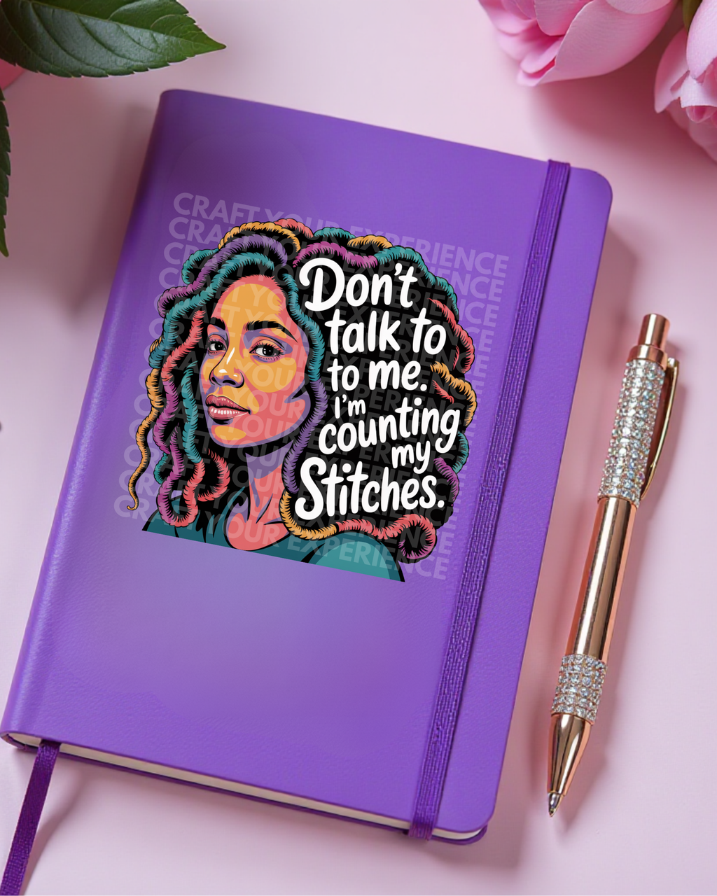 Crochet Stitches PNG, Don’t Talk To Me I’m Counting My Stitches, Crochet Lady Art