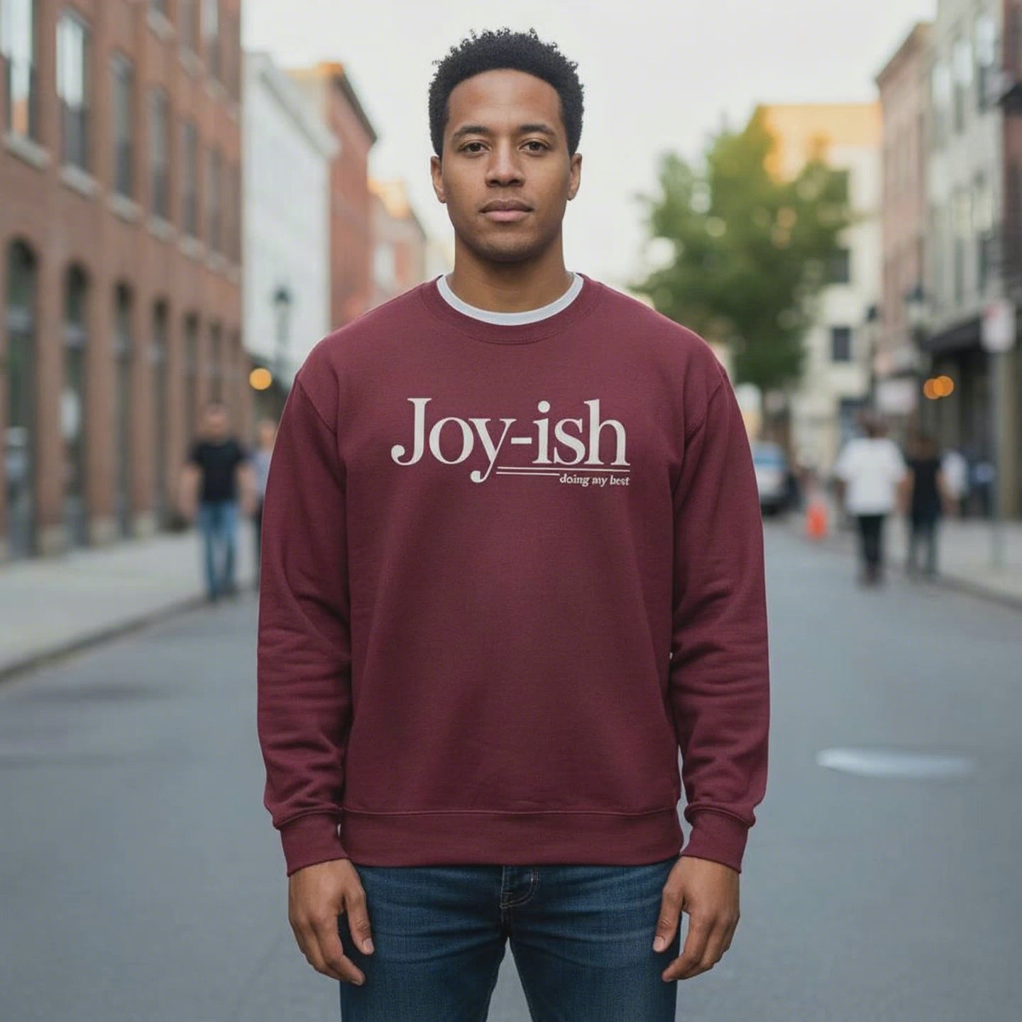 Joy-ish doin my best Sweatshirt, Funny Mood Sweater, Doing My Best Crewneck