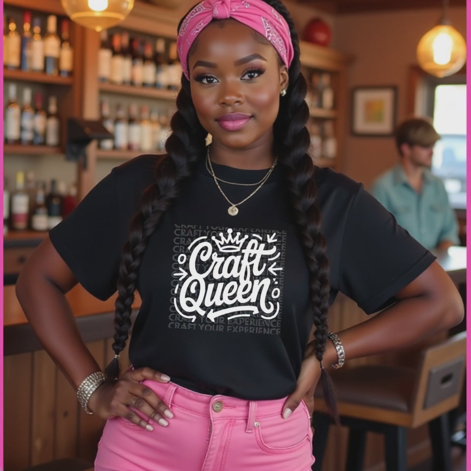 Craft Queen PNG, Funny Crafting Quote Digital File, Maker Shirt Design, Cricut Download, Craft Room Wall Art, DIY Craft Printable PNG