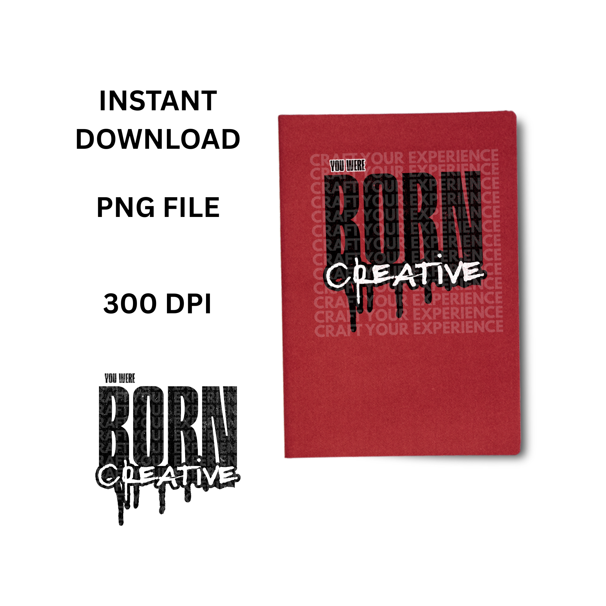 “Born Creative” – Printable Wall Art | Digital Download | Inspirational Quote Art